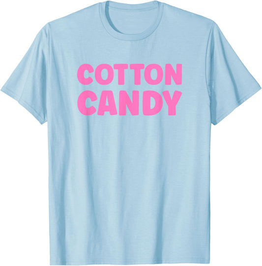 Pretend I'm Cotton Candy Halloween Costume Matching T-Shirt - T-Shirt | Light Blue