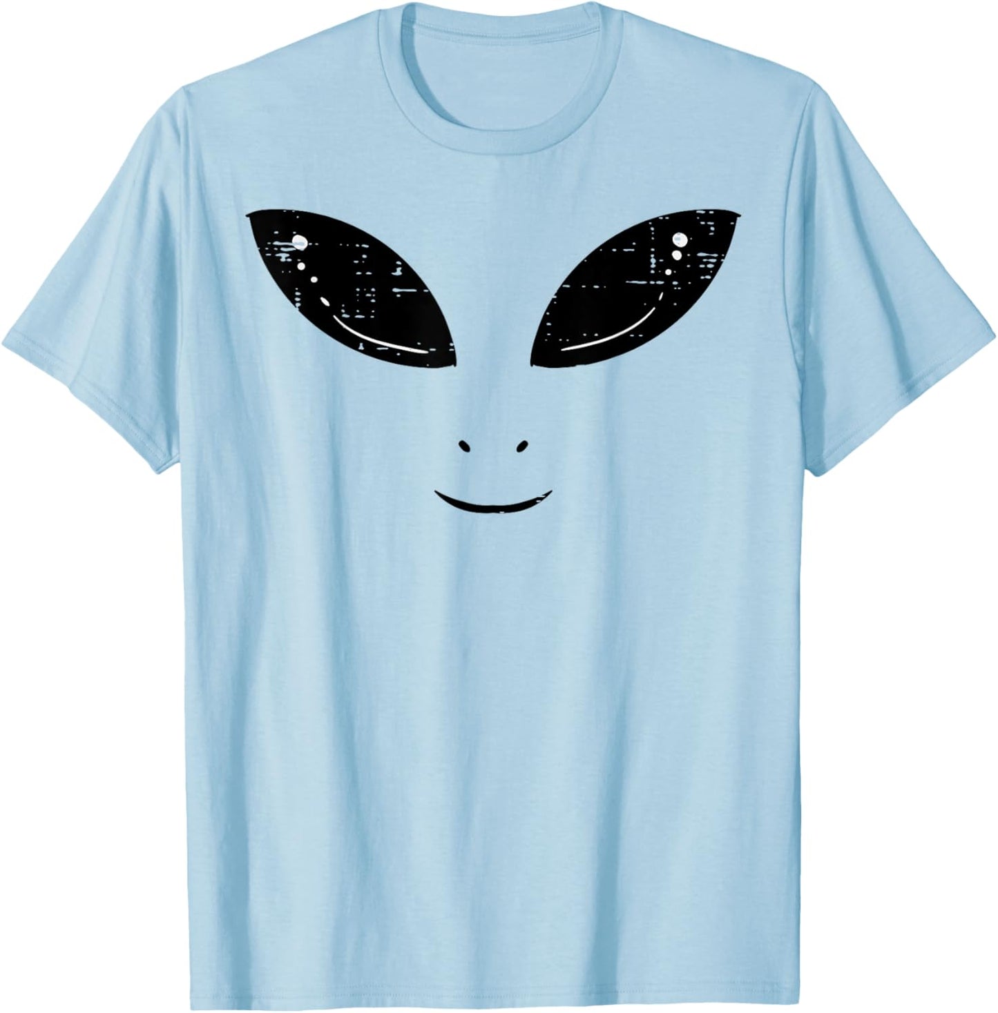 Alien Face Funny Costume UFO Space Boys Girls Kids Men Women T-Shirt - T-Shirt | Light Blue