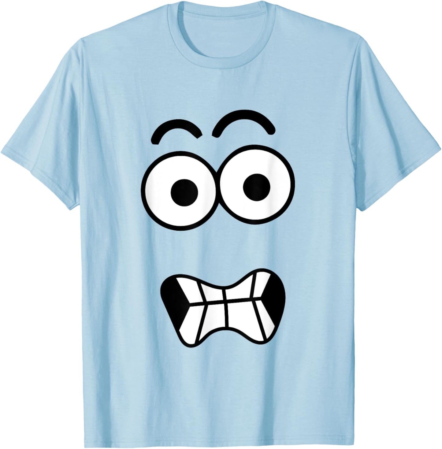 Funny Carrot Face Spooky Eyes Cracked Smile Halloween T-Shirt - T-Shirt | Light Blue