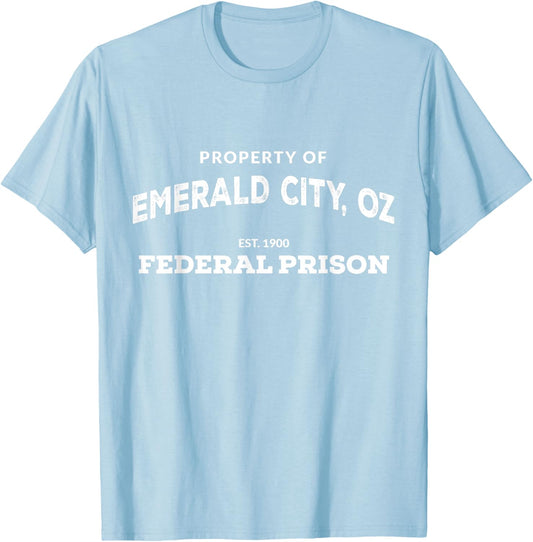 Wizard of Oz Emerald City Federal Prison Halloween Costume T-Shirt - T-Shirt | Light Blue