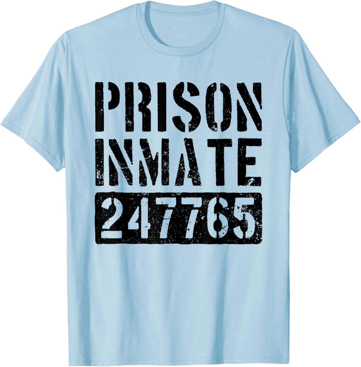 Prison Inmate Funny Jail Inmate Costume Men T-Shirt - T-Shirt | Light Blue