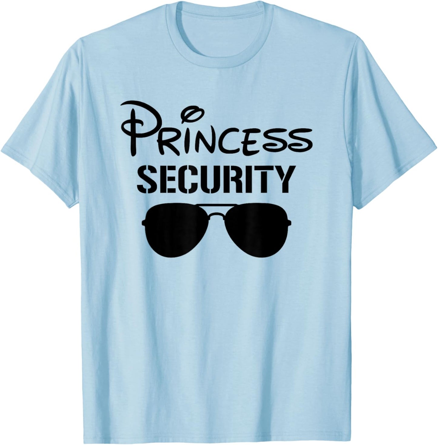 Princess Security - Funny Halloween Dad Guard T-Shirt - T-Shirt | Light Blue