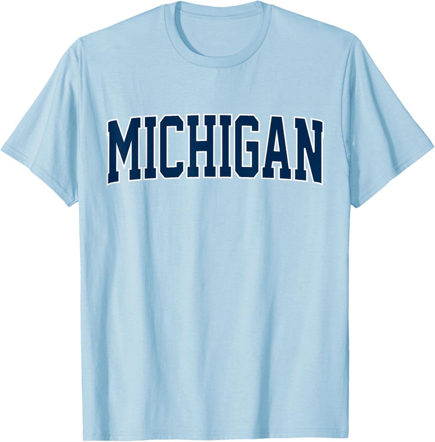 Vintage Michigan Look Blue Maize Men Retro Gold Michigan T-Shirt - T-Shirt | Light Blue