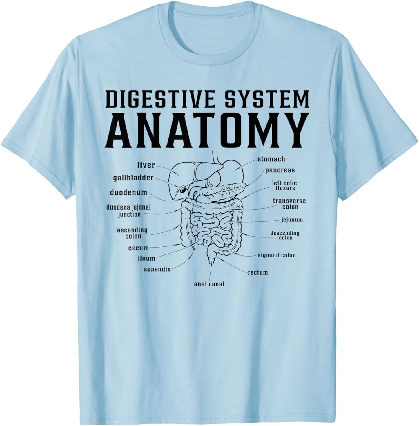 Digestive system anatomy doctor nurse T-Shirt - T-Shirt | Light Blue