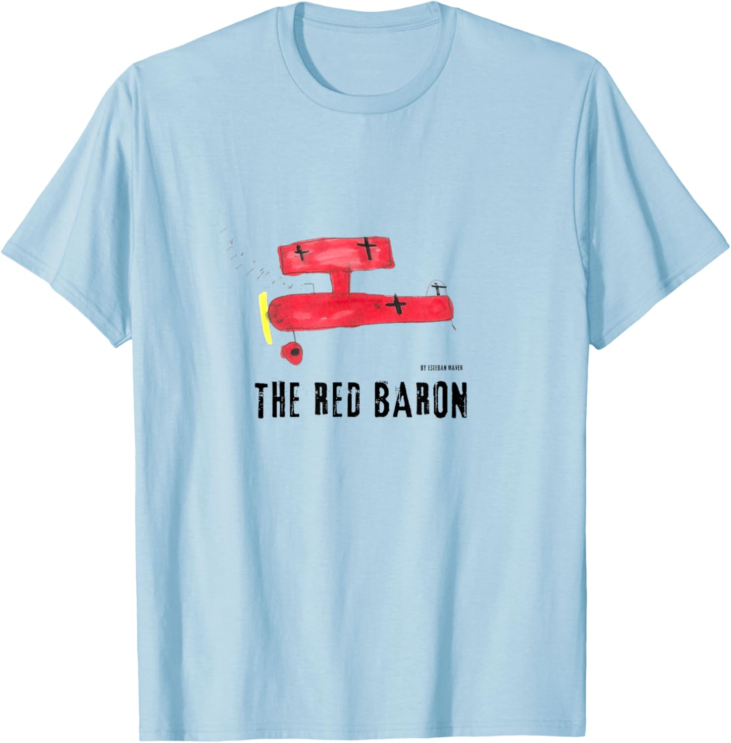 Red Baron, Aviation, aircraft, airplane. T-Shirt - T-Shirt | Light Blue