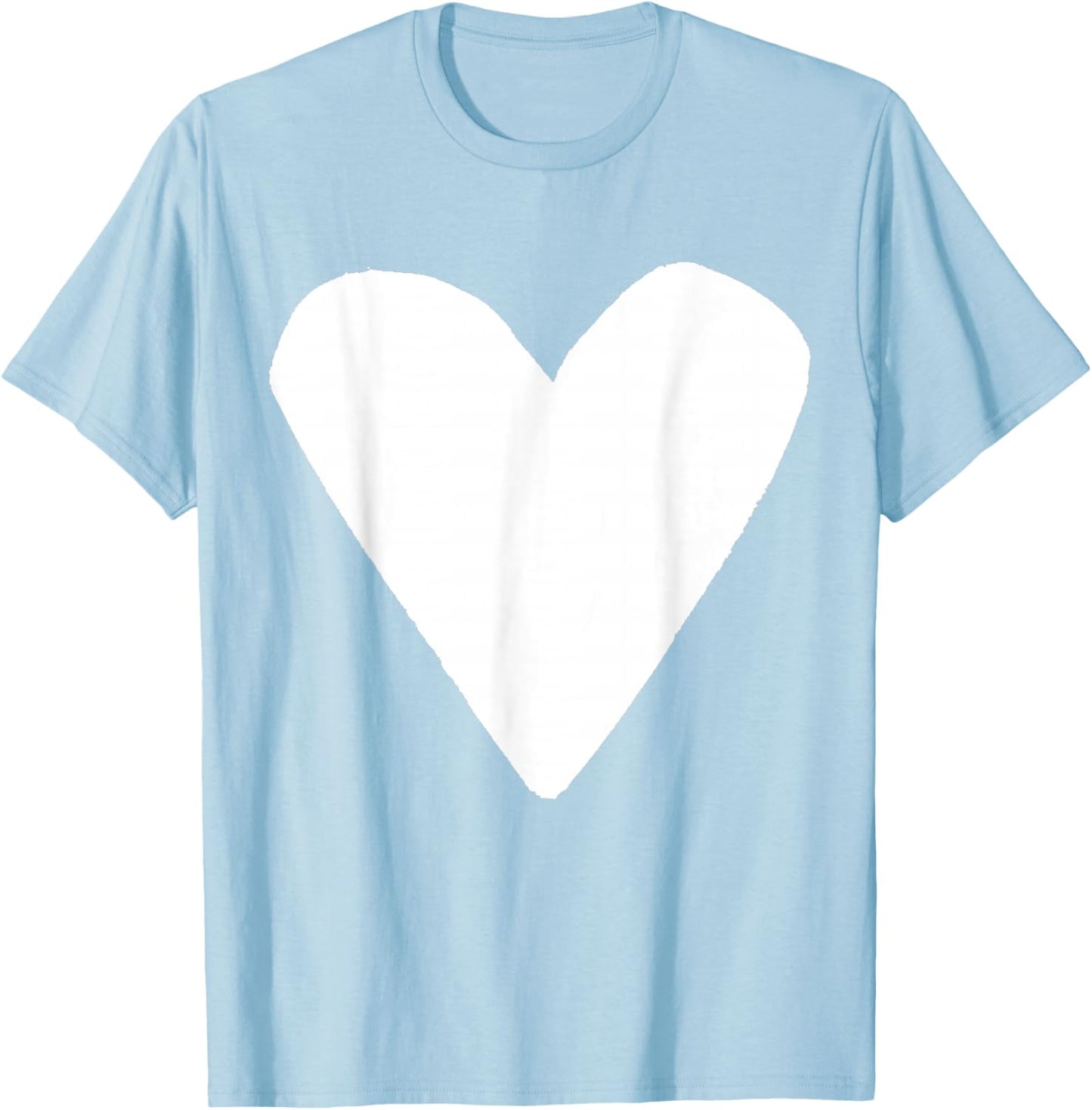 White Heart Red T-Shirt - T-Shirt | Light Blue