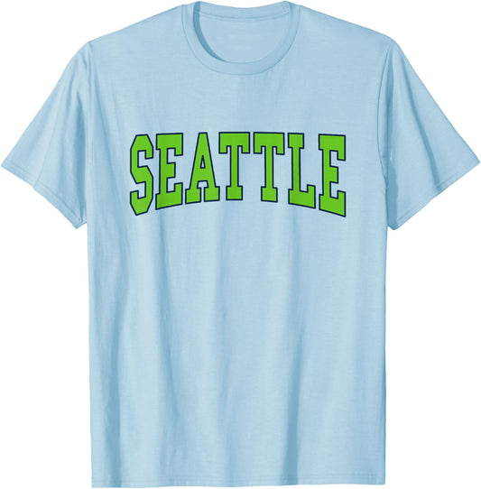 SEATTLE - Throwback Design - Classic T-Shirt - T-Shirt | Light Blue