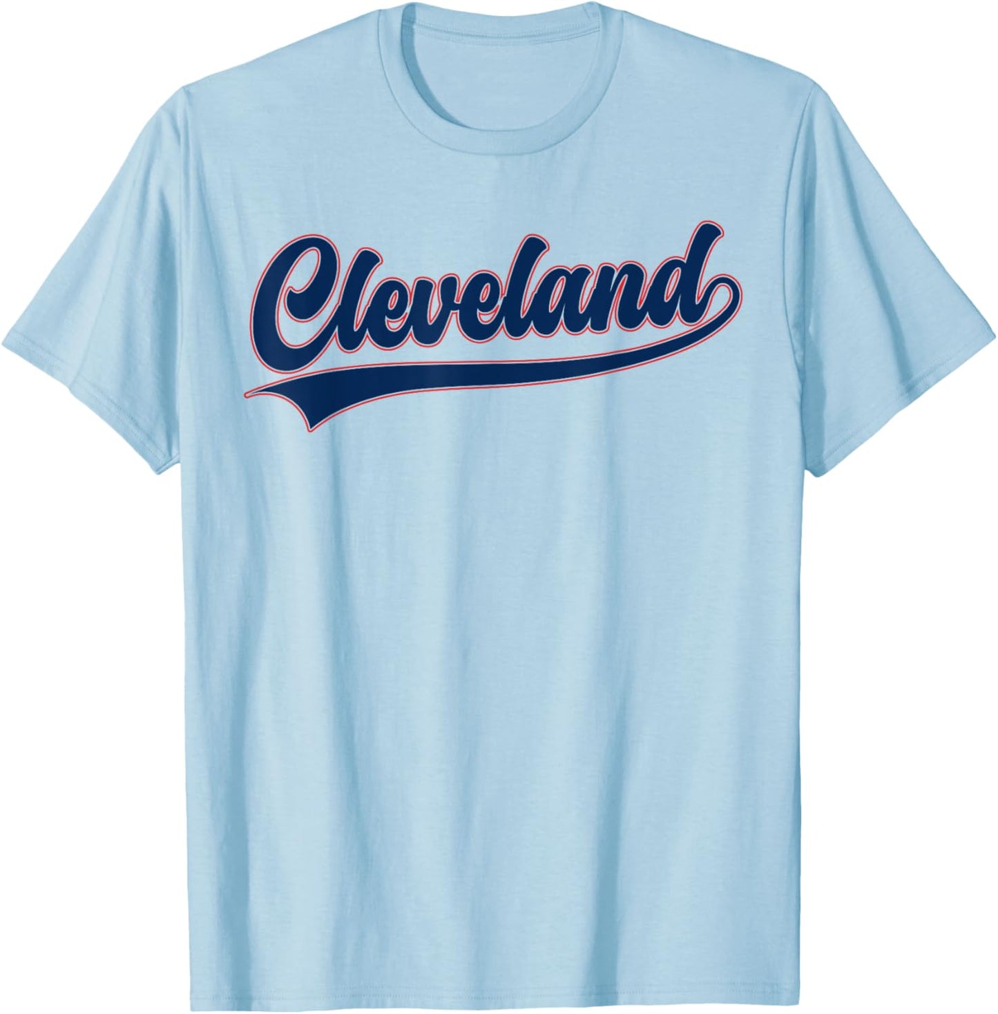 Cleveland Ohio Throwback Design Retro Vintage Game Day Lover T-Shirt - T-Shirt | Light Blue