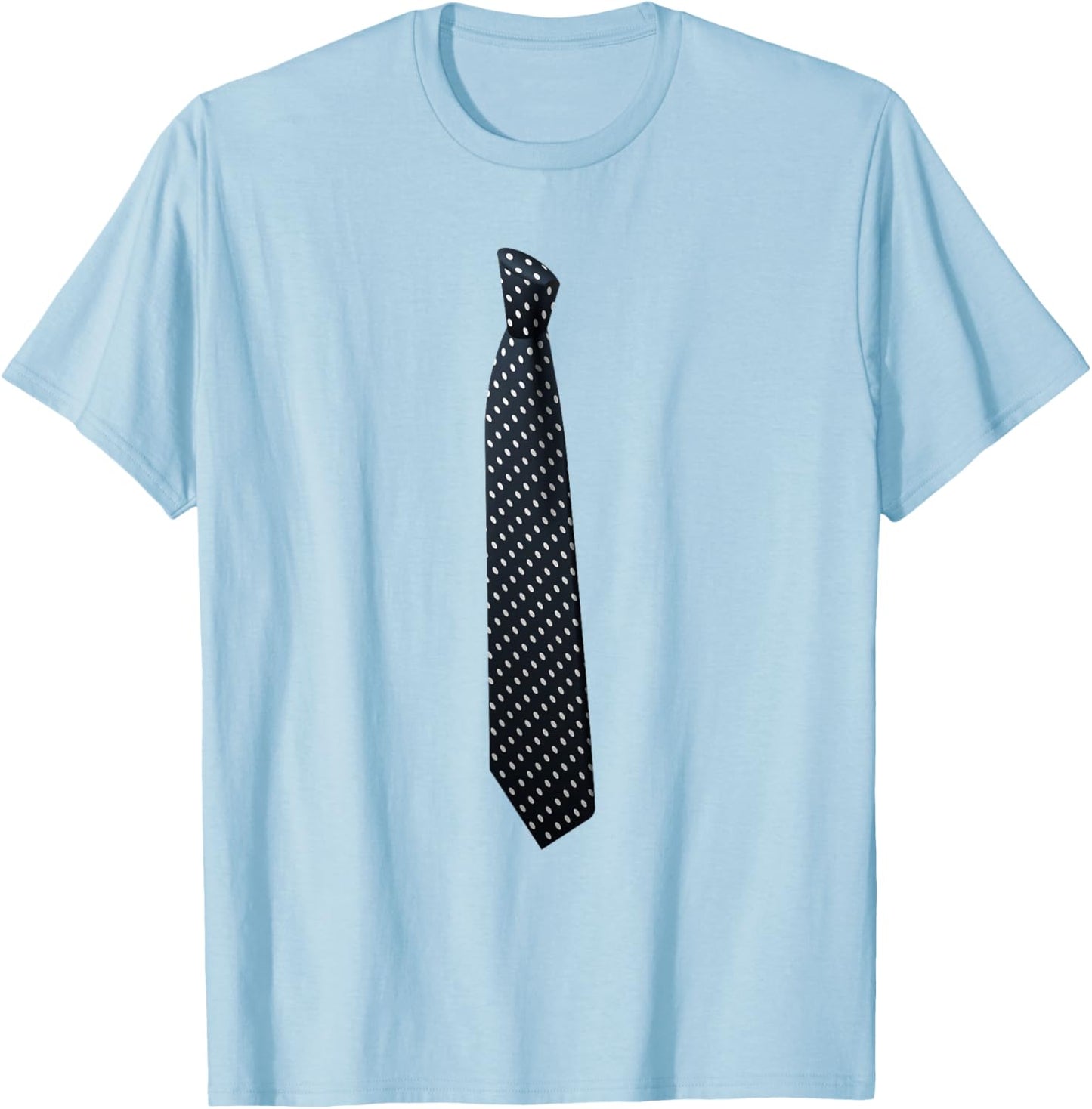 Necktie Funny Dress Black Tie Funny Elegant Business Costume T-Shirt - T-Shirt | Light Blue