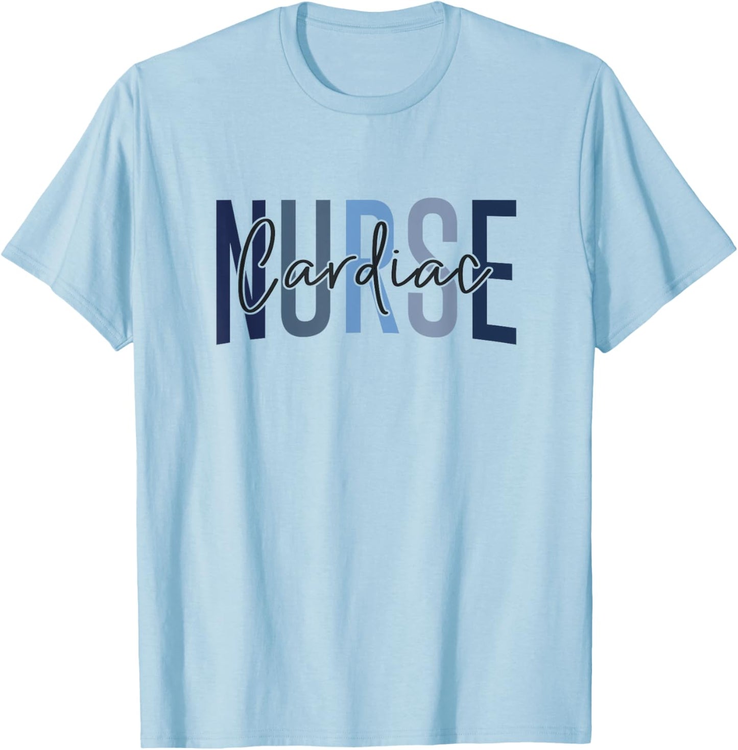Funny Cardiac Nurse Cicu Cvicu Cardiology Heart Healthcare T-Shirt - T-Shirt | Light Blue