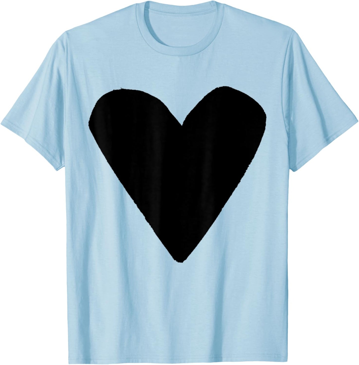 Black Heart Mustard Yellow T-Shirt - T-Shirt | Light Blue