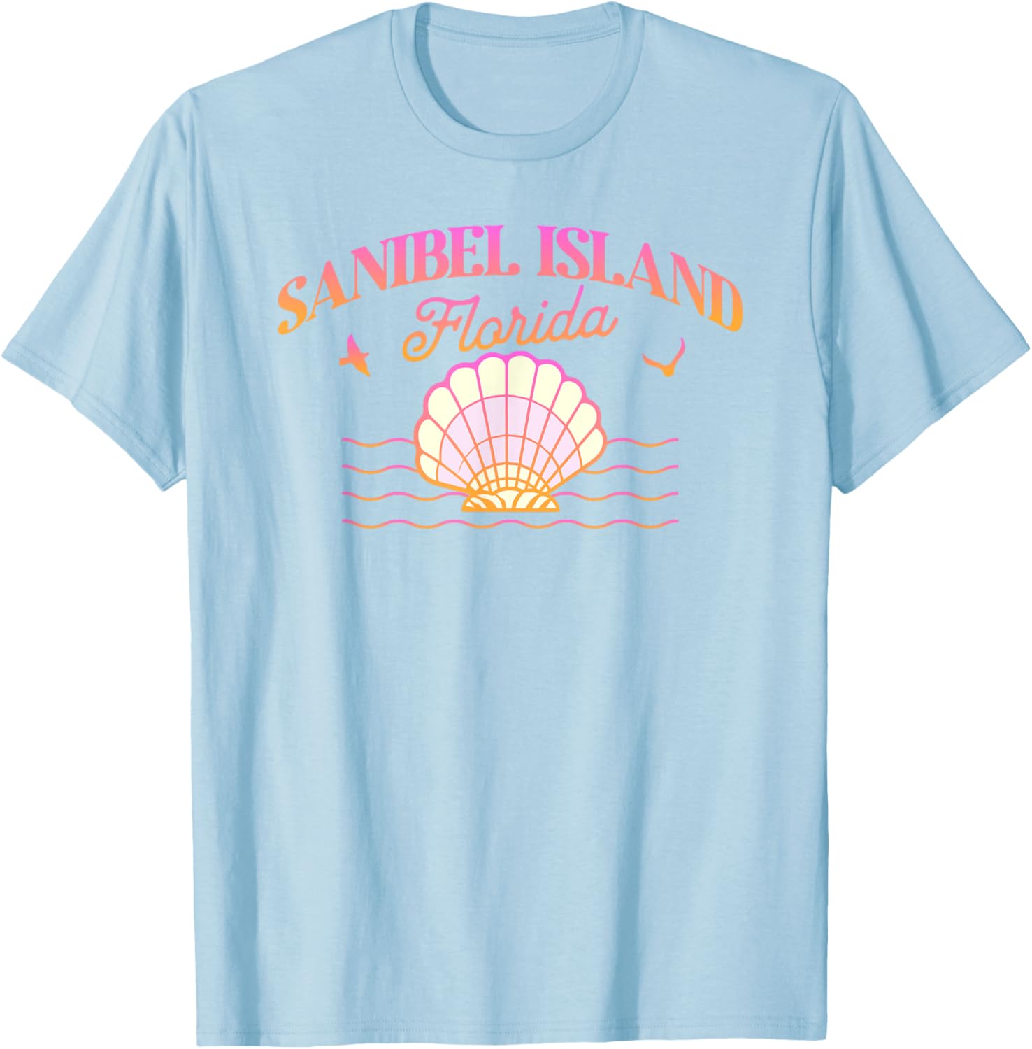 Sanibel Island Florida FL Seashell Shells Beach Souvenir T-Shirt - T-Shirt | Light Blue