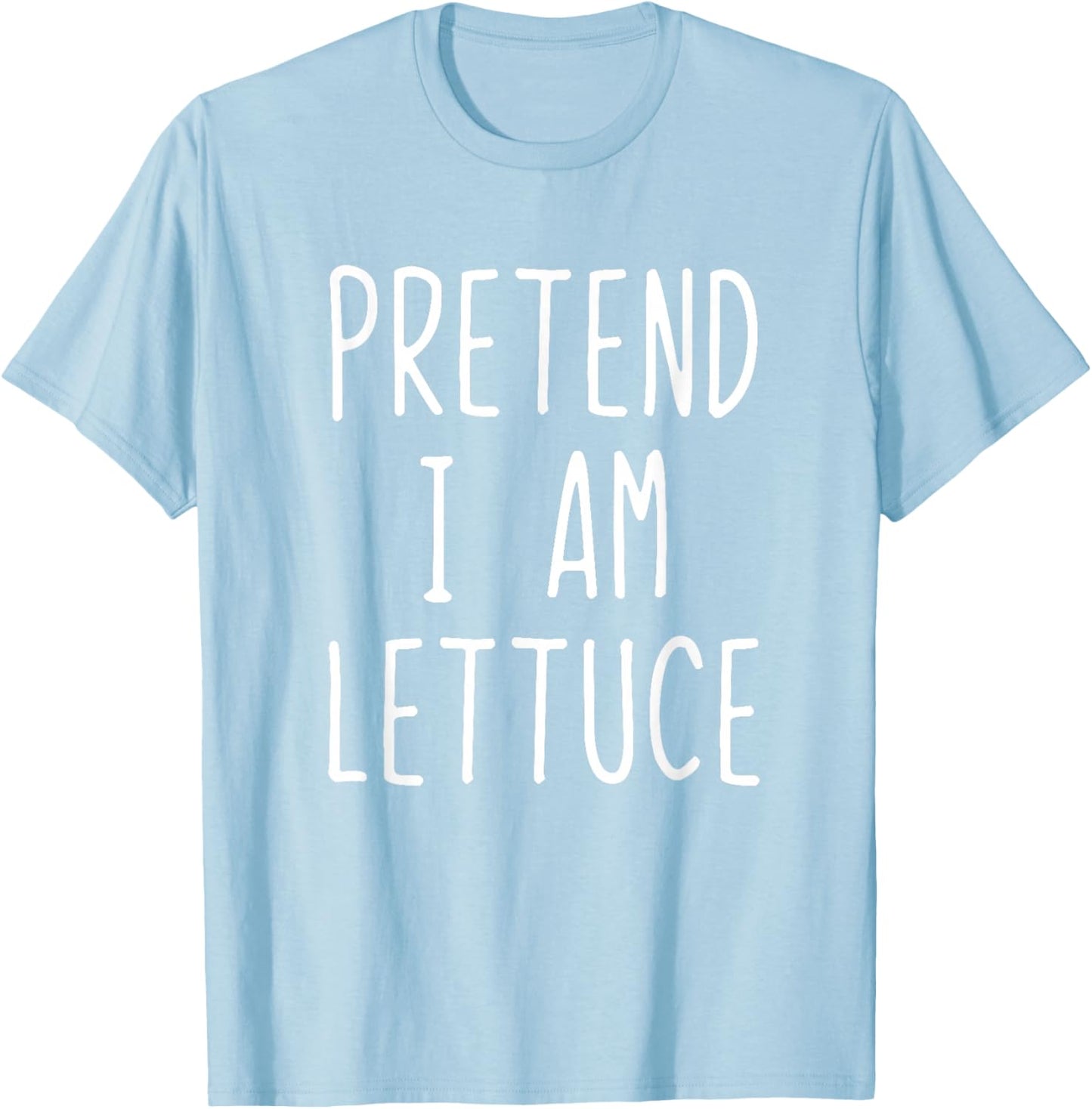 Pretend I'm Lettuce Costume Halloween Funny Lazy Adult Kids T-Shirt - T-Shirt | Light Blue