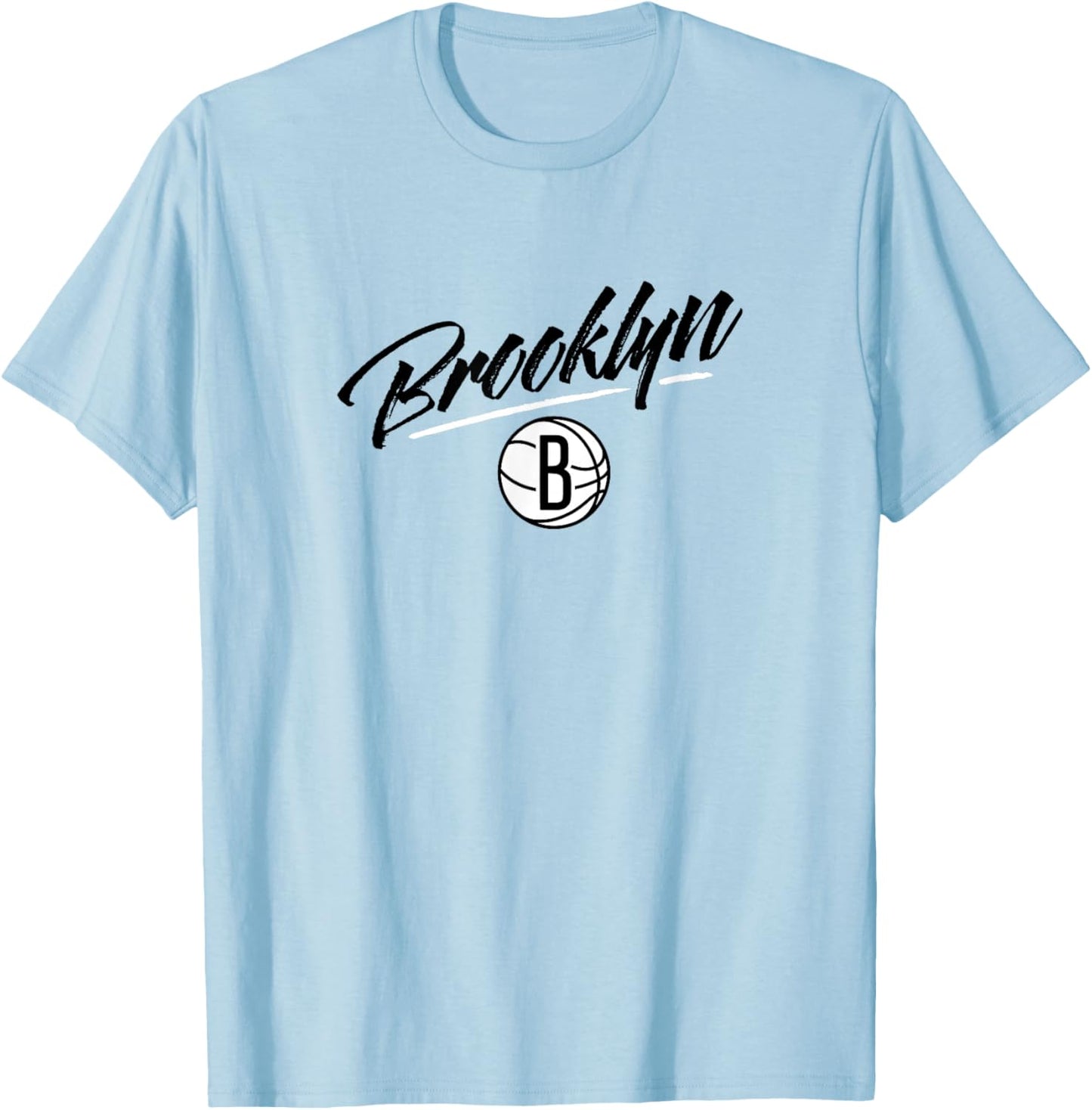 NBA - Brooklyn Nets Marker Script Logo T-Shirt - T-Shirt | Light Blue