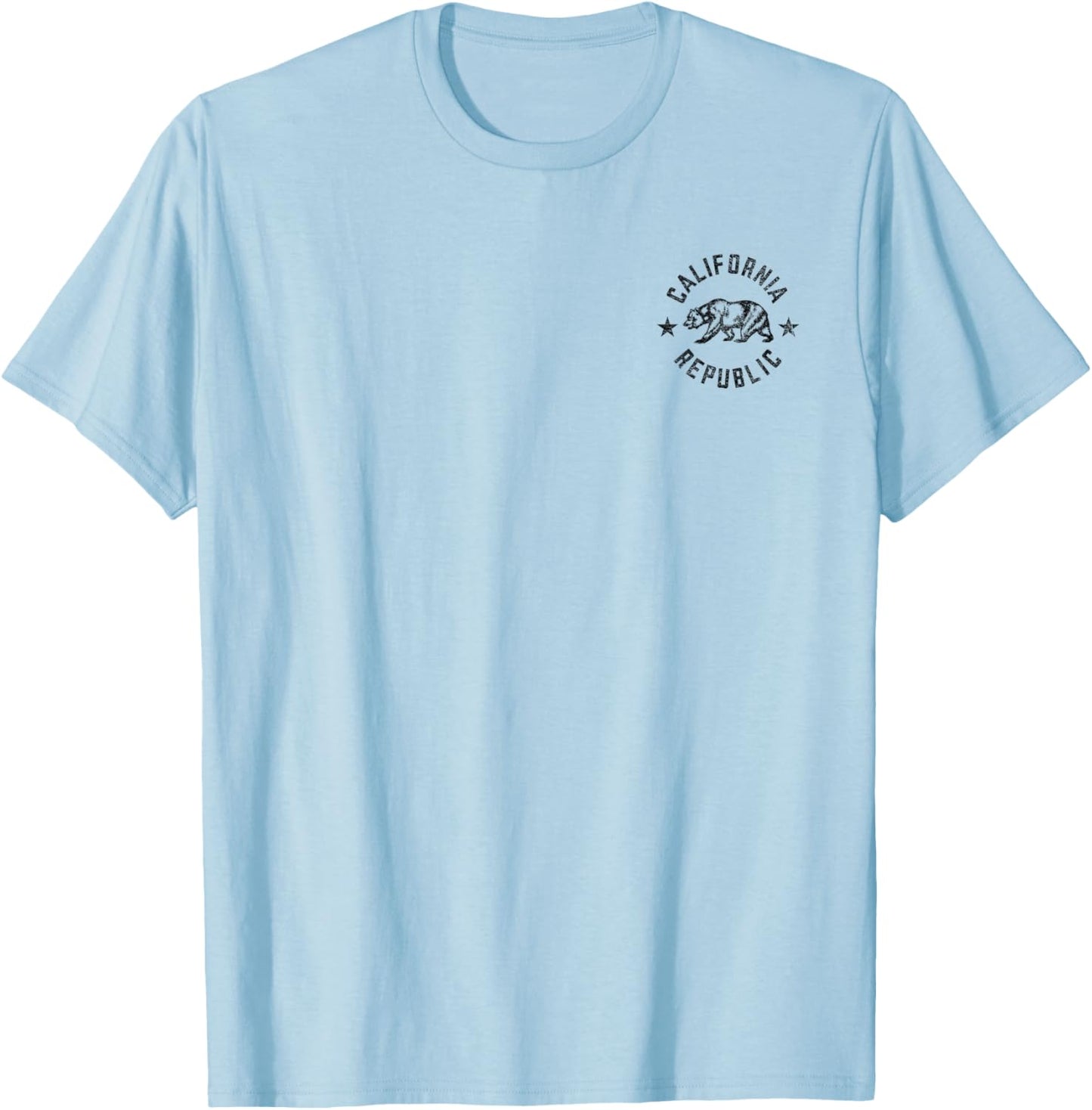 California Republic State Flag Grizzly Bear T-Shirt - T-Shirt | Light Blue