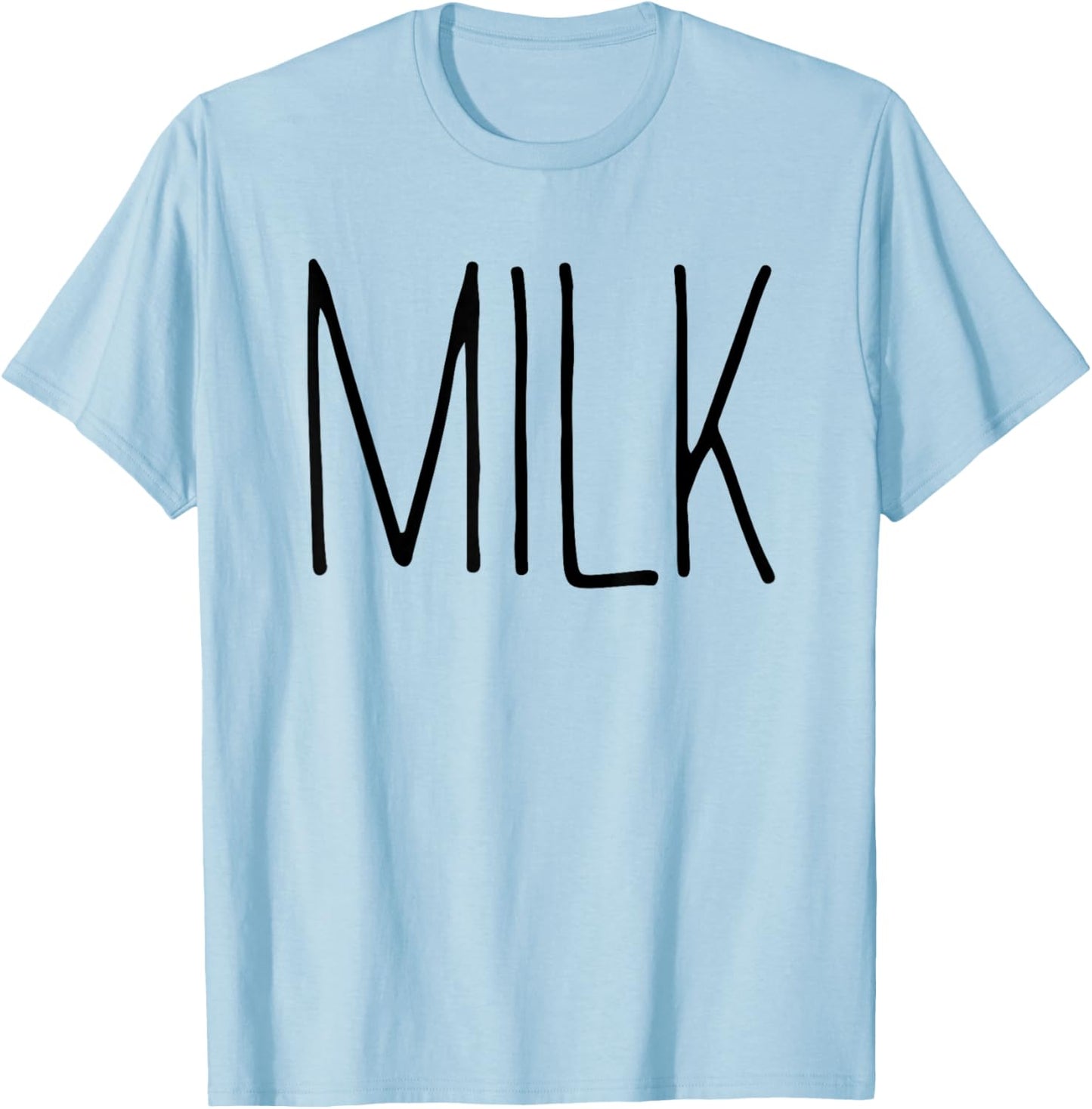 Milk Shirt Adult Kids Men Women Milk Costume T-Shirt - T-Shirt | Light Blue