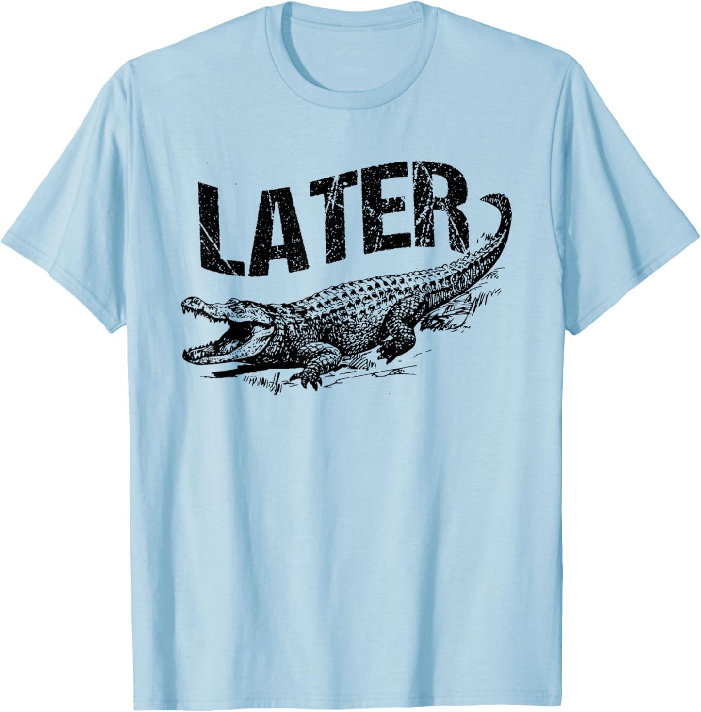Later Gator Funny Alligator Pun T-Shirt - T-Shirt | Light Blue