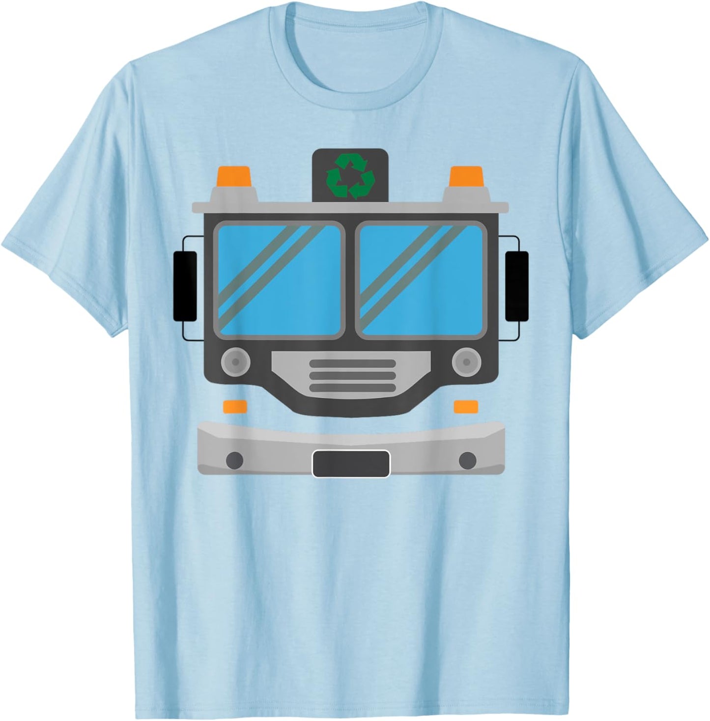 Green Garbage Truck DIY Costume Cosplay Halloween Kids Boys T-Shirt - T-Shirt | Light Blue