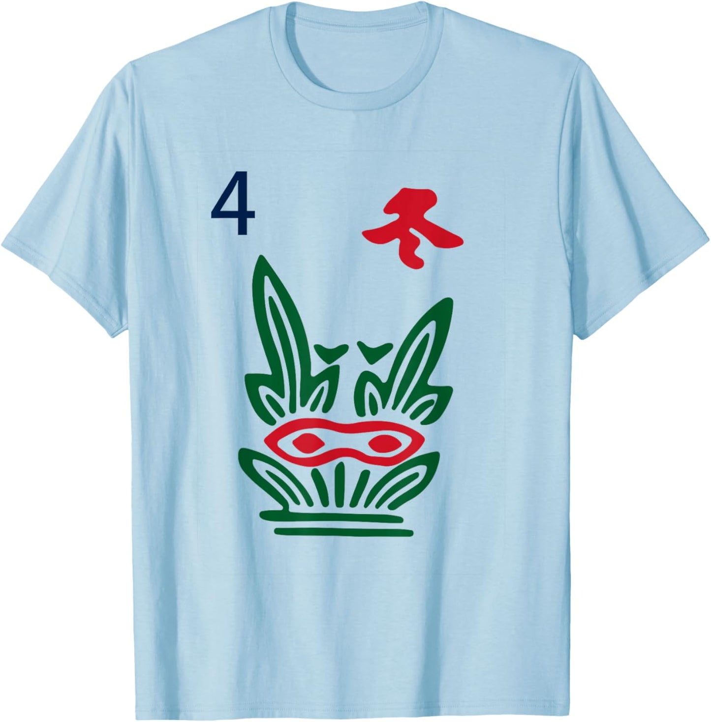 Chinese Mah Jong Seasons Winter Tile Mahjong Costume T-Shirt - T-Shirt | Light Blue