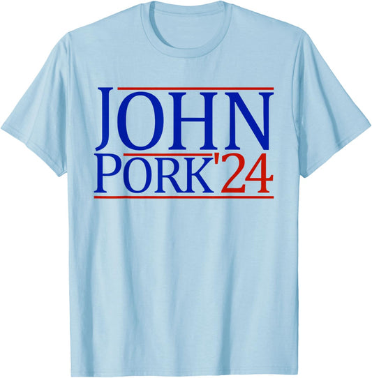 John Pork '24 John Pork T-Shirt - T-Shirt | Light Blue