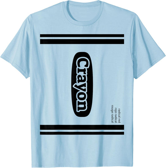 J. Walker -Child Fun Classic Red Crayon Radical Red Group Costume T-Shirt - T-Shirt | Light Blue