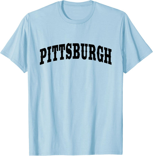 Pittsburgh - Throwback Design - Classic T-Shirt - T-Shirt | Light Blue