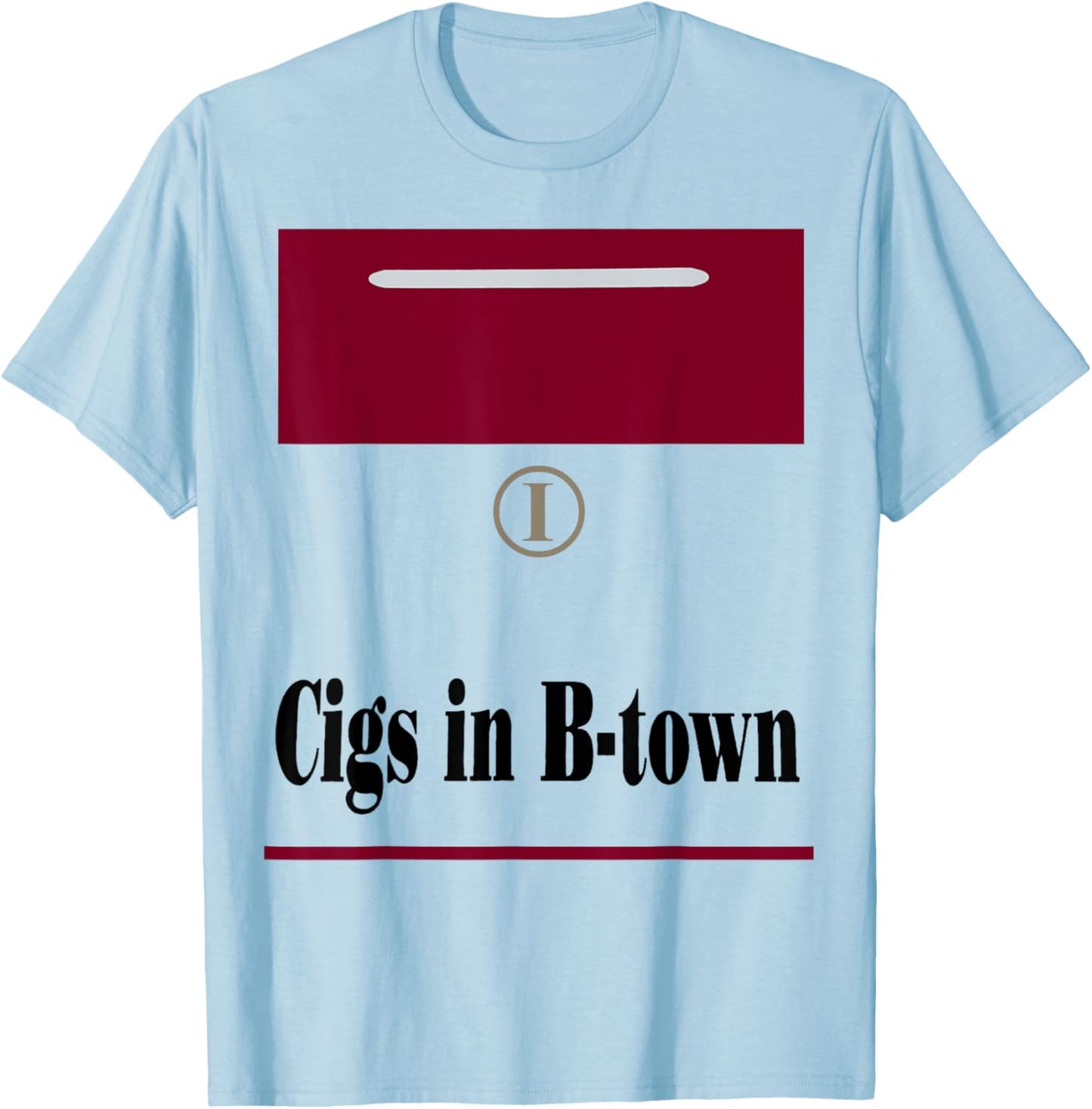 Cigs in B-town - Coach Cig T-Shirt - T-Shirt | Light Blue