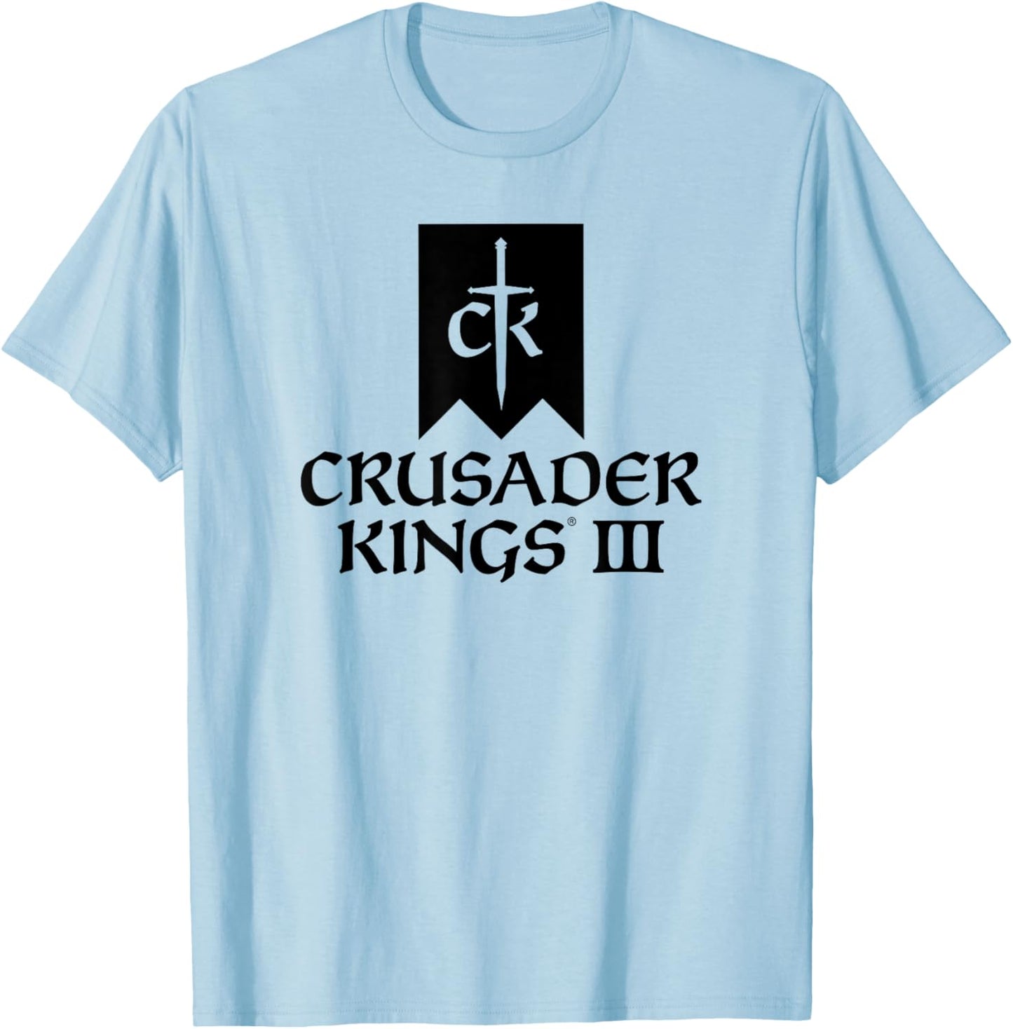 Crusader Kings III game logo black T-Shirt - T-Shirt | Light Blue