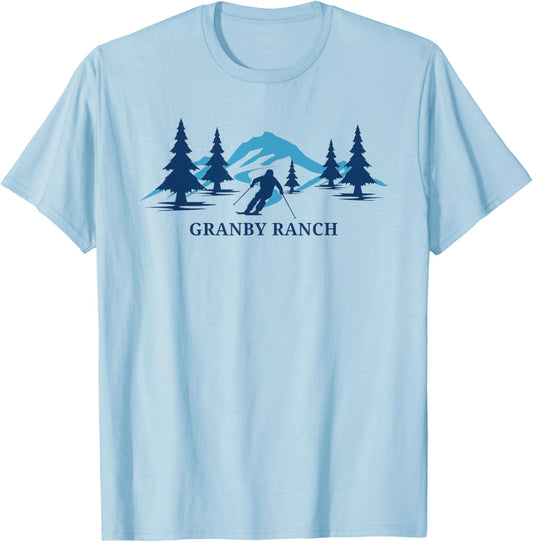 Granby Ranch Colorado Ski Resort Mountains T-Shirt - T-Shirt | Light Blue