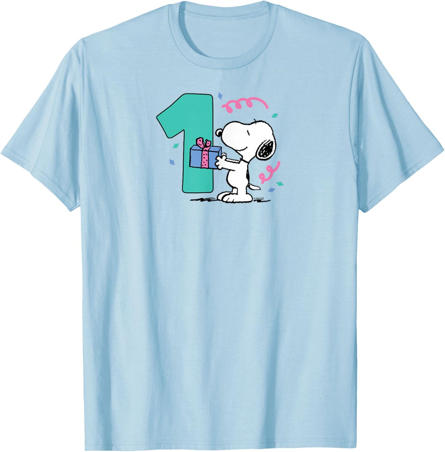 Peanuts - Snoopy 1st Birthday Party T-Shirt - T-Shirt | Light Blue