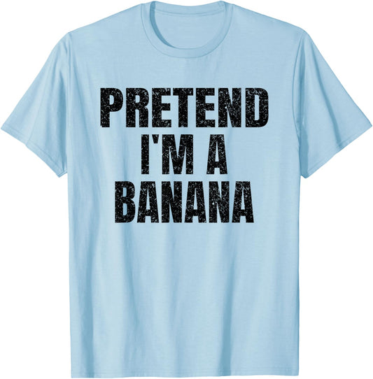 Pretend I'm A Banana Easy Halloween Costume Family Group T-Shirt - T-Shirt | Light Blue