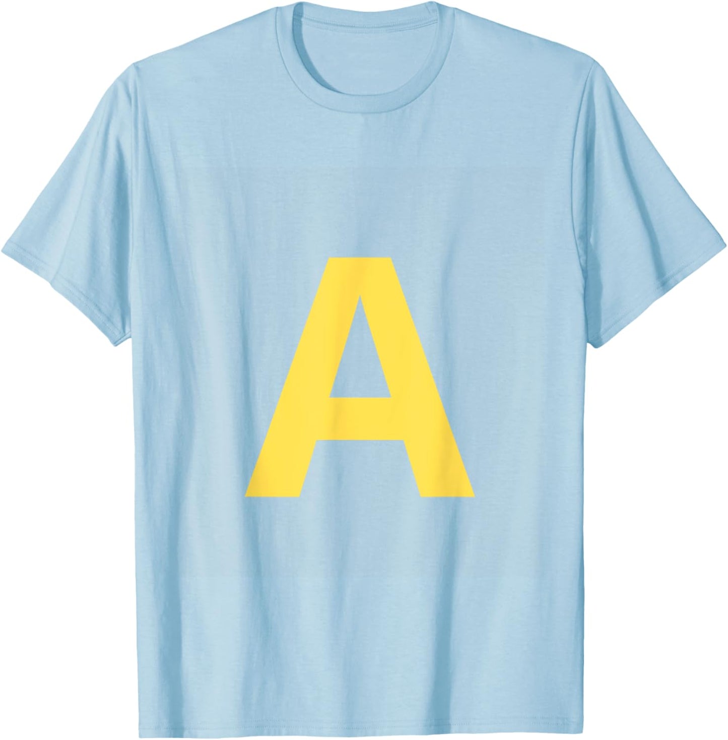 Yellow Letter A Red Halloween Party Costume Kids T-Shirt - T-Shirt | Light Blue