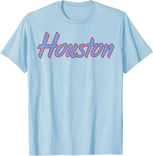 University of Houston | Houston Blue Collection Script Text T-Shirt - T-Shirt | Light Blue
