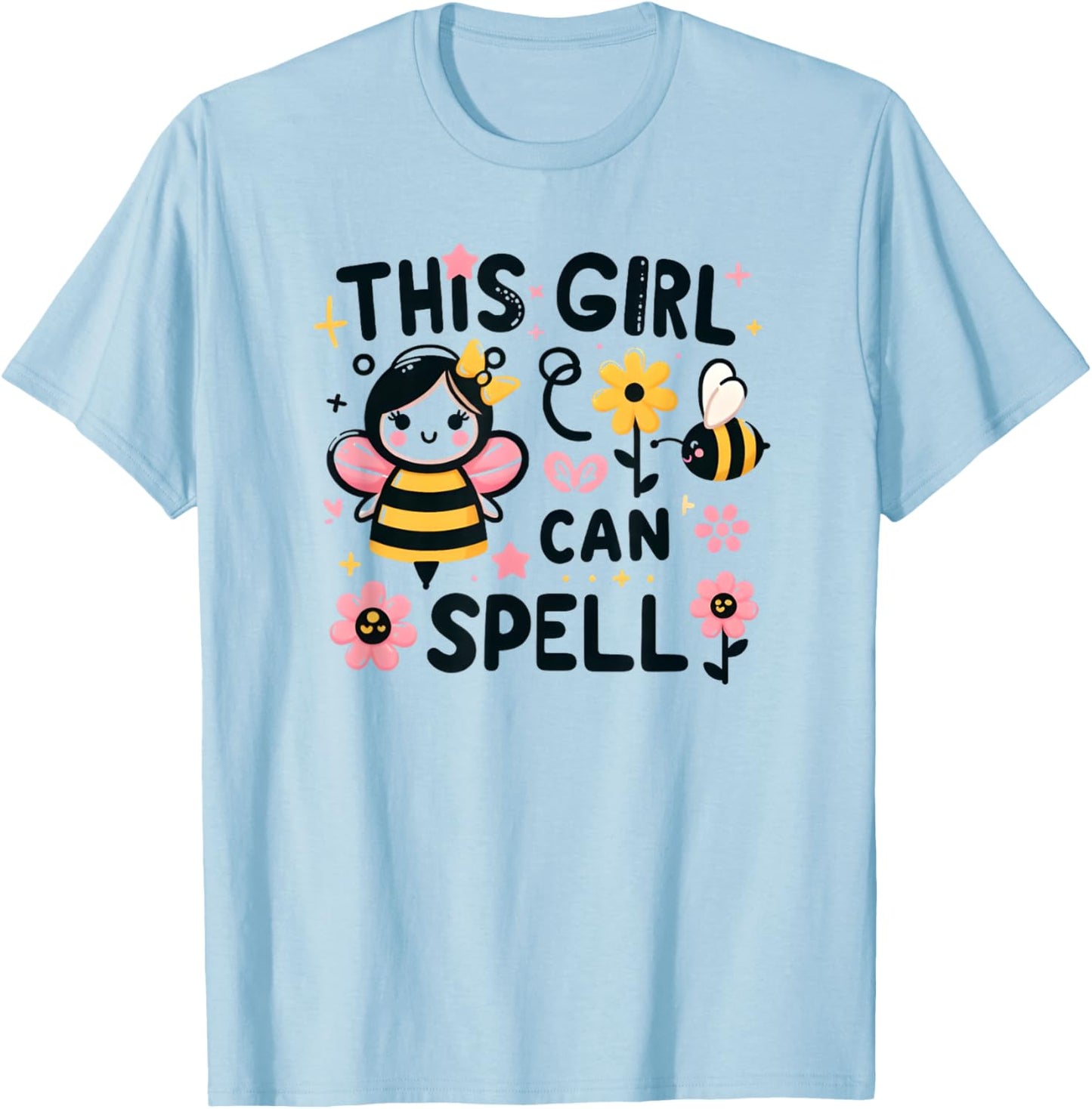 School Competition Spelling Bee This Girl Can Spell T-Shirt - T-Shirt | Light Blue