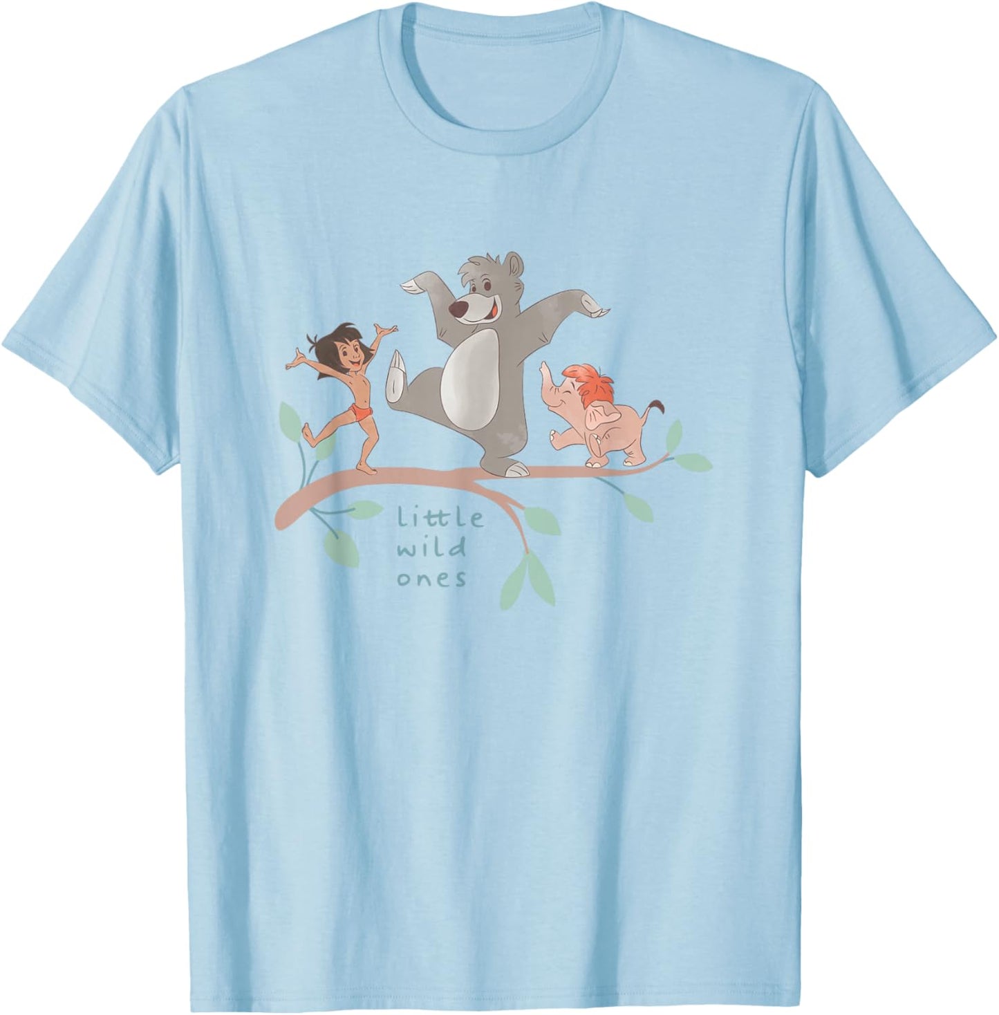 Disney The Jungle Book Little Wild Ones Best Trio Chest Logo T-Shirt - T-Shirt | Light Blue