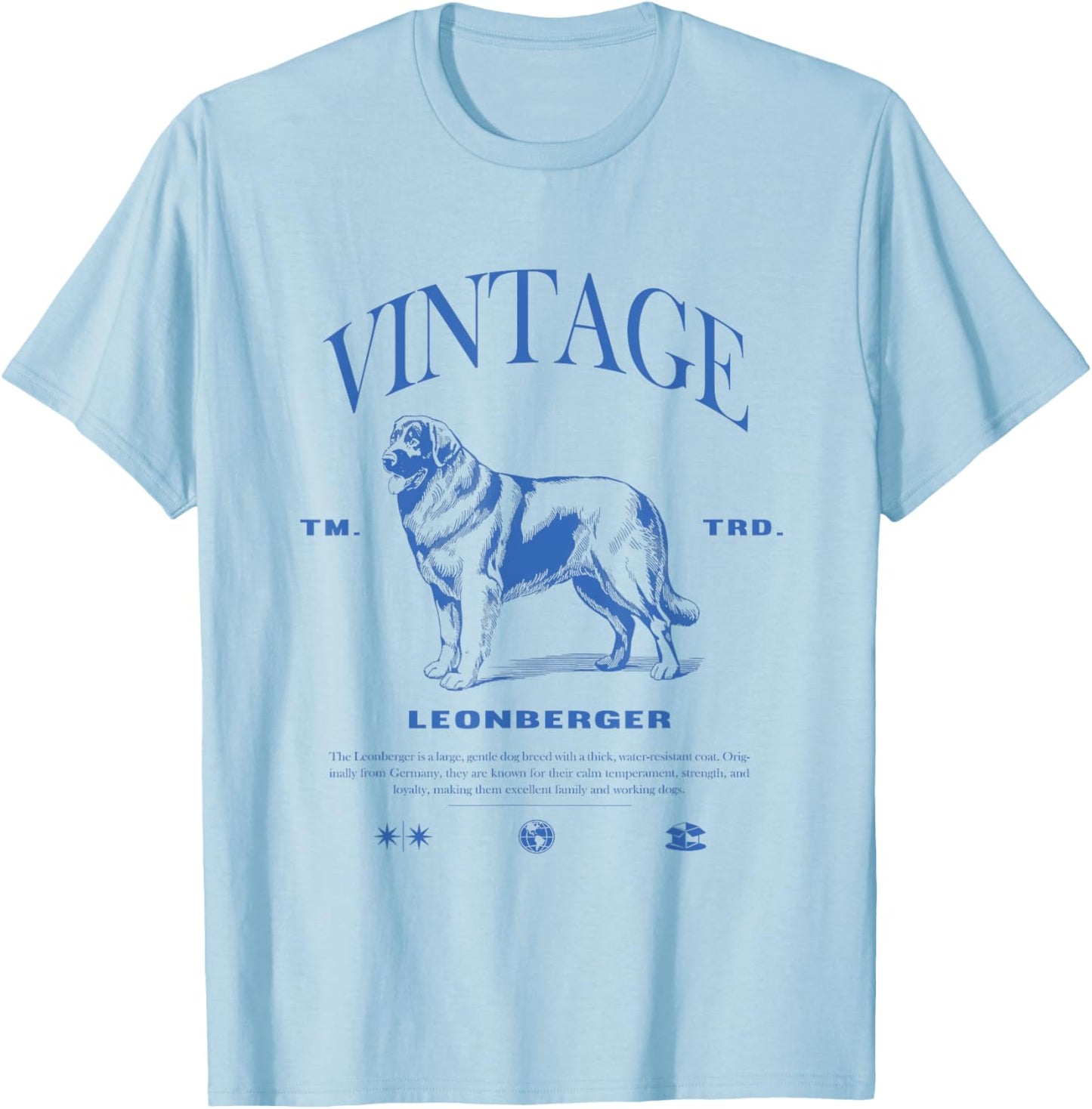 Vintage Leonberger T-Shirt - T-Shirt | Light Blue
