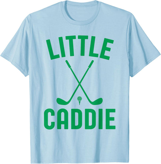 Little Caddie Golf Club Golfer Golfing Kids Boys Girls Baby T-Shirt - T-Shirt | Light Blue