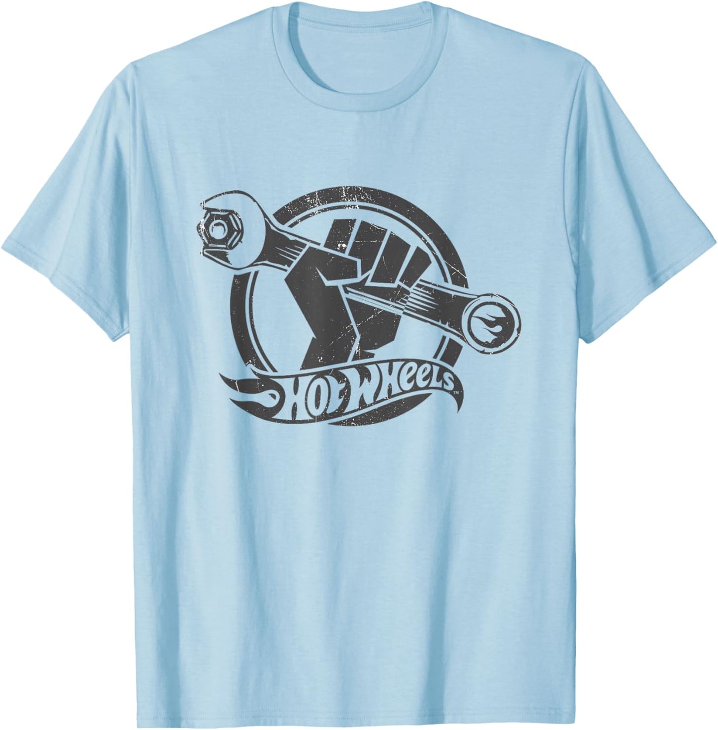 Hot Wheels Wrench Dark Grey T-Shirt - T-Shirt | Light Blue