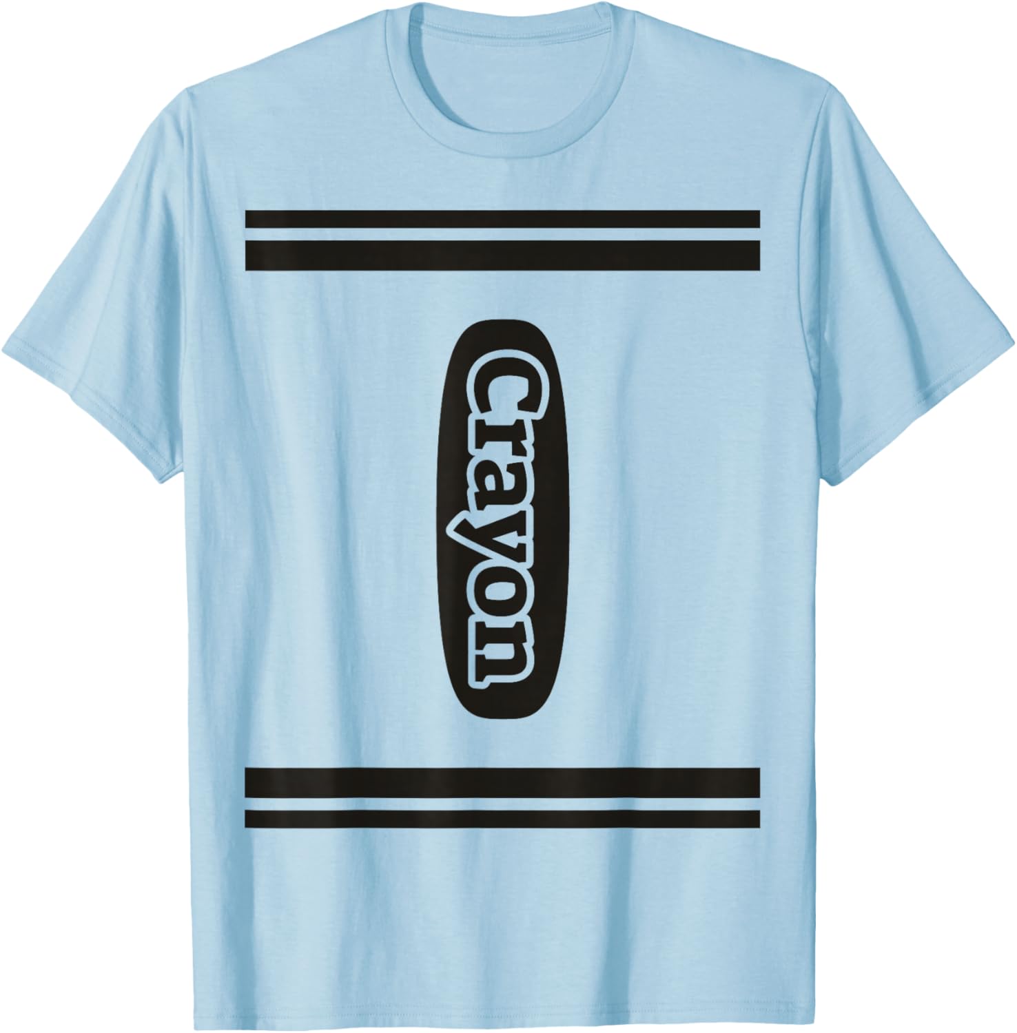 J. Walker Crayon Group Costume - Kids & Adults - Grey - Short Sleeve - Classic Fit - Polyester 100% T-Shirt - T-Shirt | Light Blue