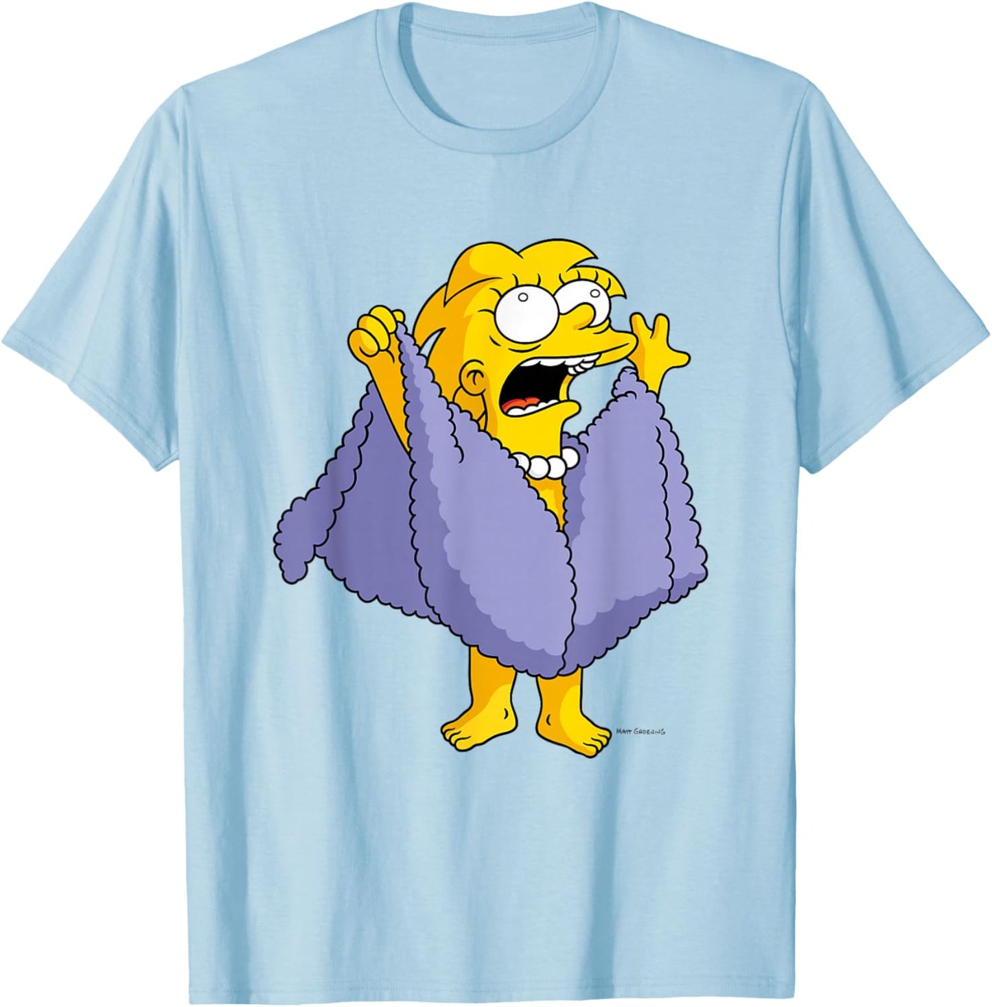 The Simpsons Iconic I Am Lizard Queen Big Chest Portrait T-Shirt - T-Shirt | Light Blue