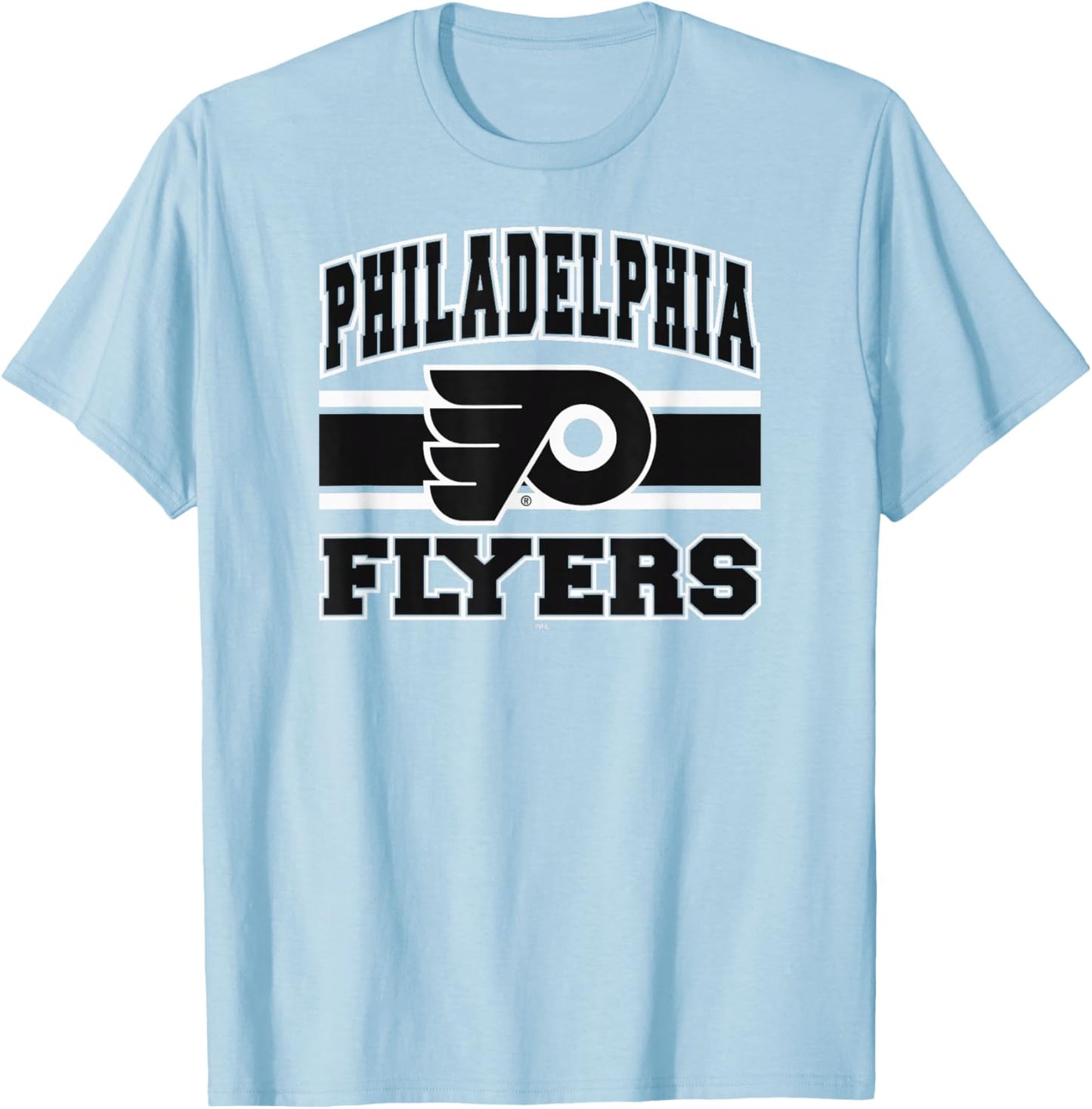 Philadelphia Flyers Stripe Orange Officially Licensed T-Shirt - T-Shirt | Light Blue