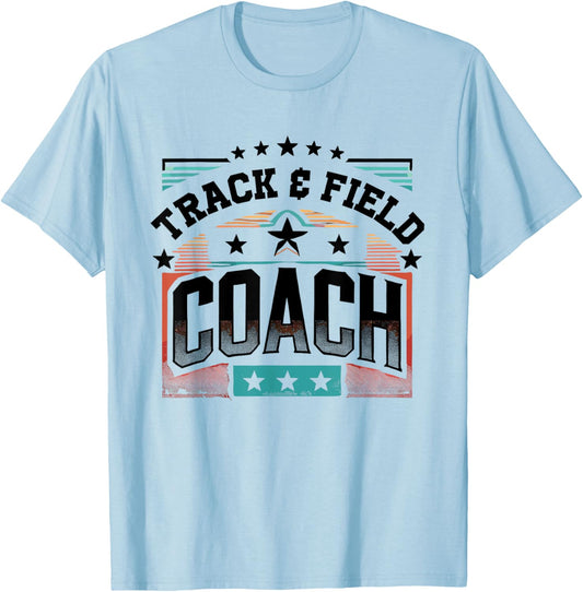 Track And Field Coach Athlete Coaching Coaches T-Shirt - T-Shirt | Light Blue