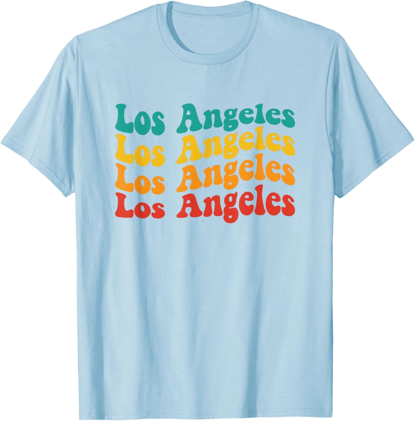 Vintage 60s Los Angeles Souvenir Men Kids LA T-Shirt - T-Shirt | Light Blue