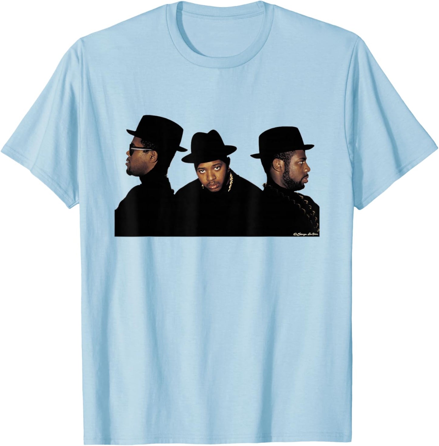 Run-DMC Hip Hop Group Photo By George DuBose T-Shirt - T-Shirt | Light Blue