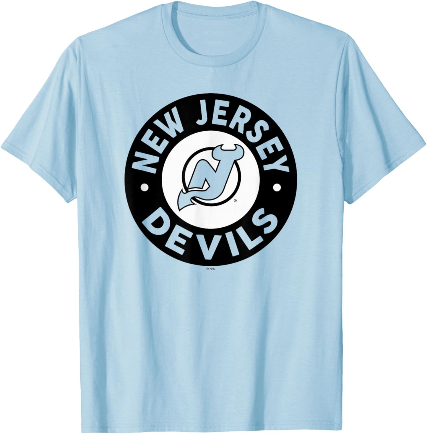 New Jersey Devils Symbol Red Officially Licensed T-Shirt - T-Shirt | Light Blue