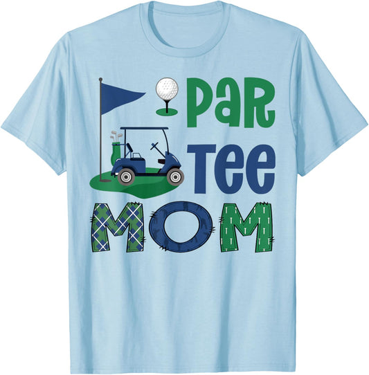 Par- Mom Golf Lover Birthday Party Family Matching T-Shirt - T-Shirt | Light Blue