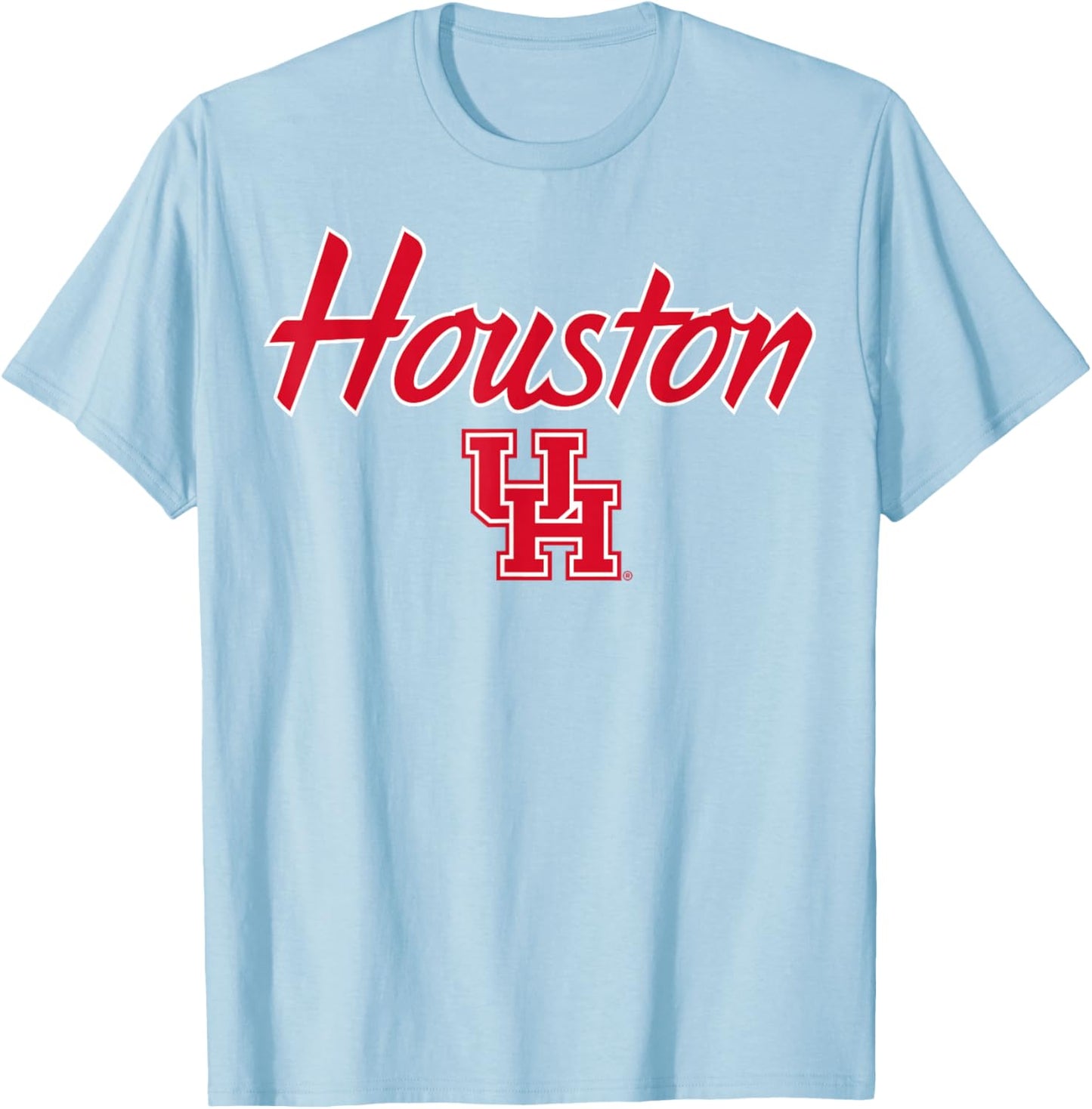 University of Houston | Houston Blue Collection Script Icon T-Shirt - T-Shirt | Light Blue