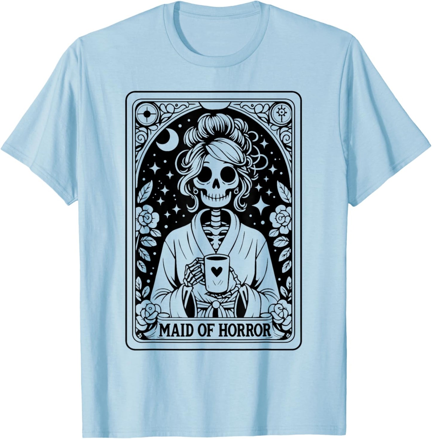 Maid Of Honor Tarot Card Coven Bride Gothic Bachelorette T-Shirt - T-Shirt | Light Blue