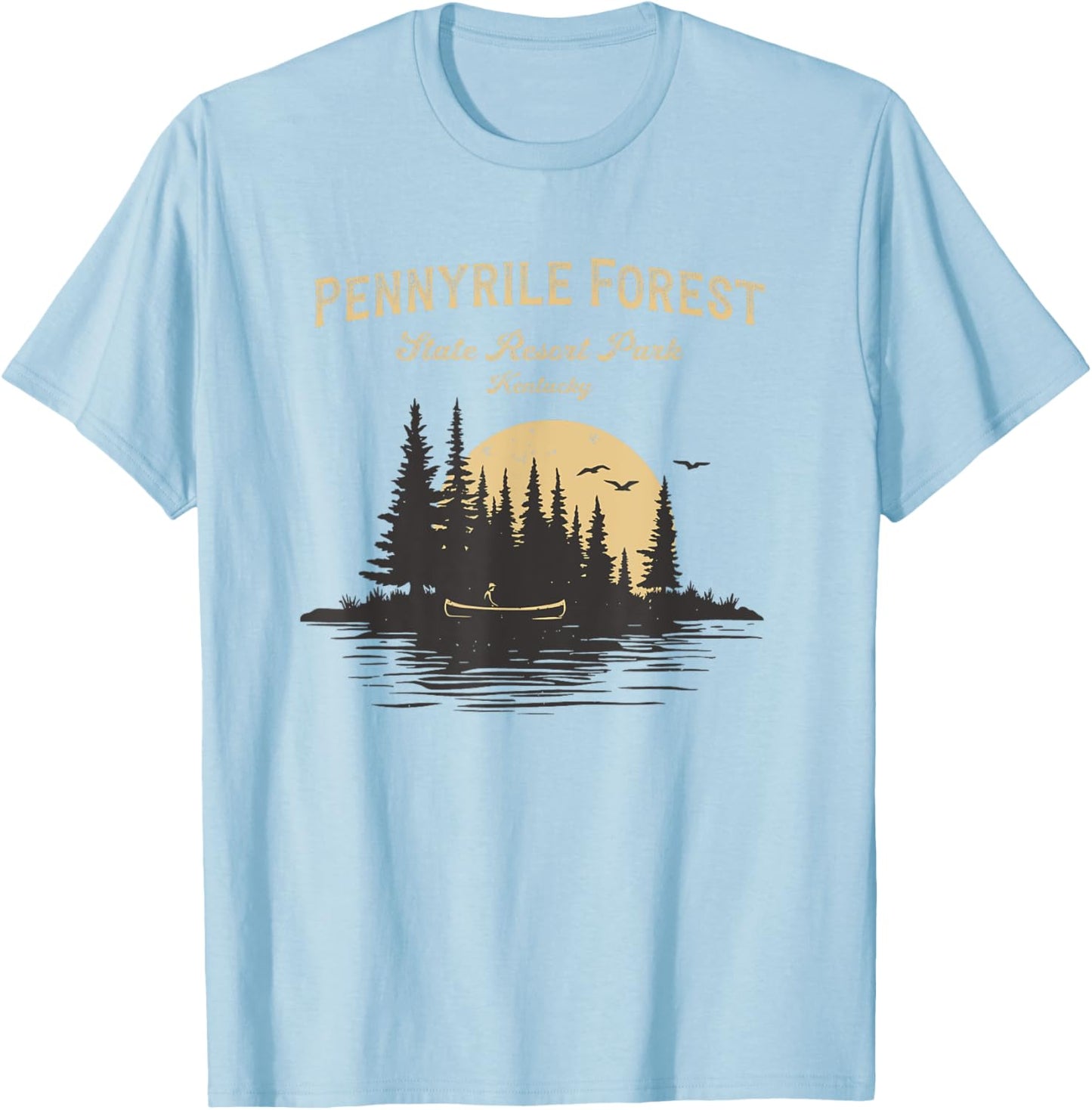 Pennyrile Forest State Resort Park Kentucky Lake River Canoe T-Shirt - T-Shirt | Light Blue