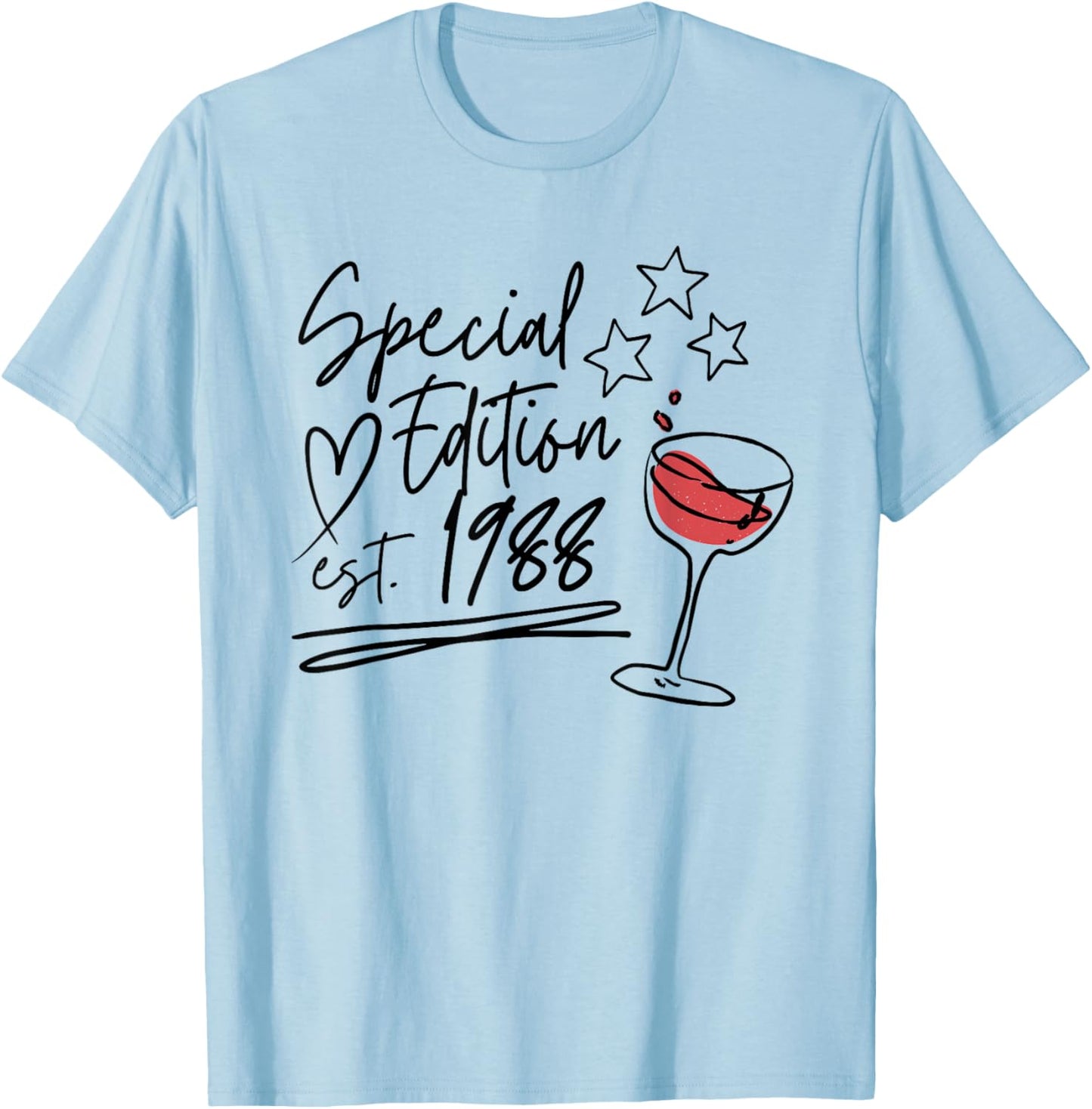Year Of Birth 1988 Birthday Design Vintage Born In 1988 T-Shirt - T-Shirt | Light Blue